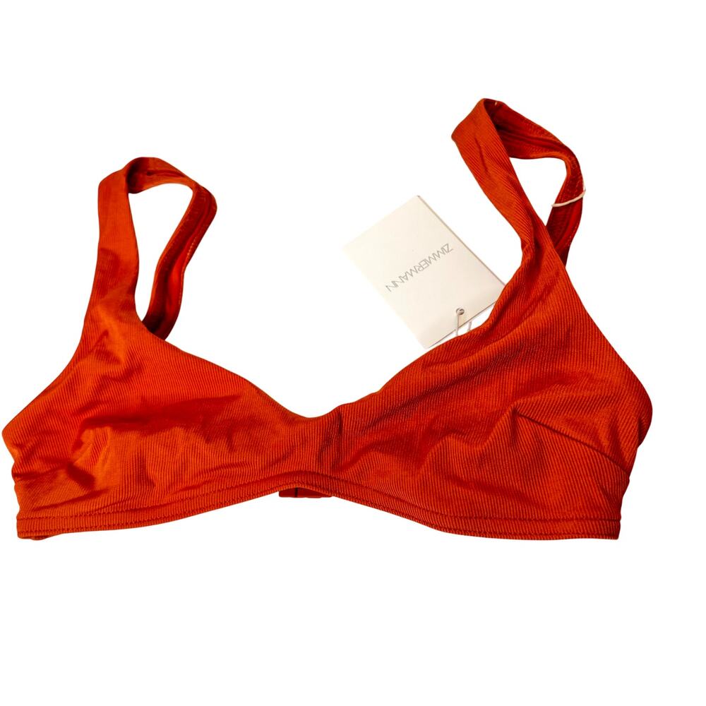Zimmermann Separates Scoop Bikini Tops in Cinnamon Orange NWT Size 0 / US 2-4 XS